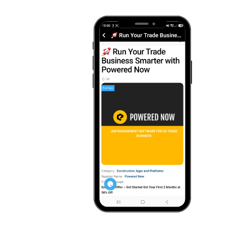 Tradesconnect app on mobile